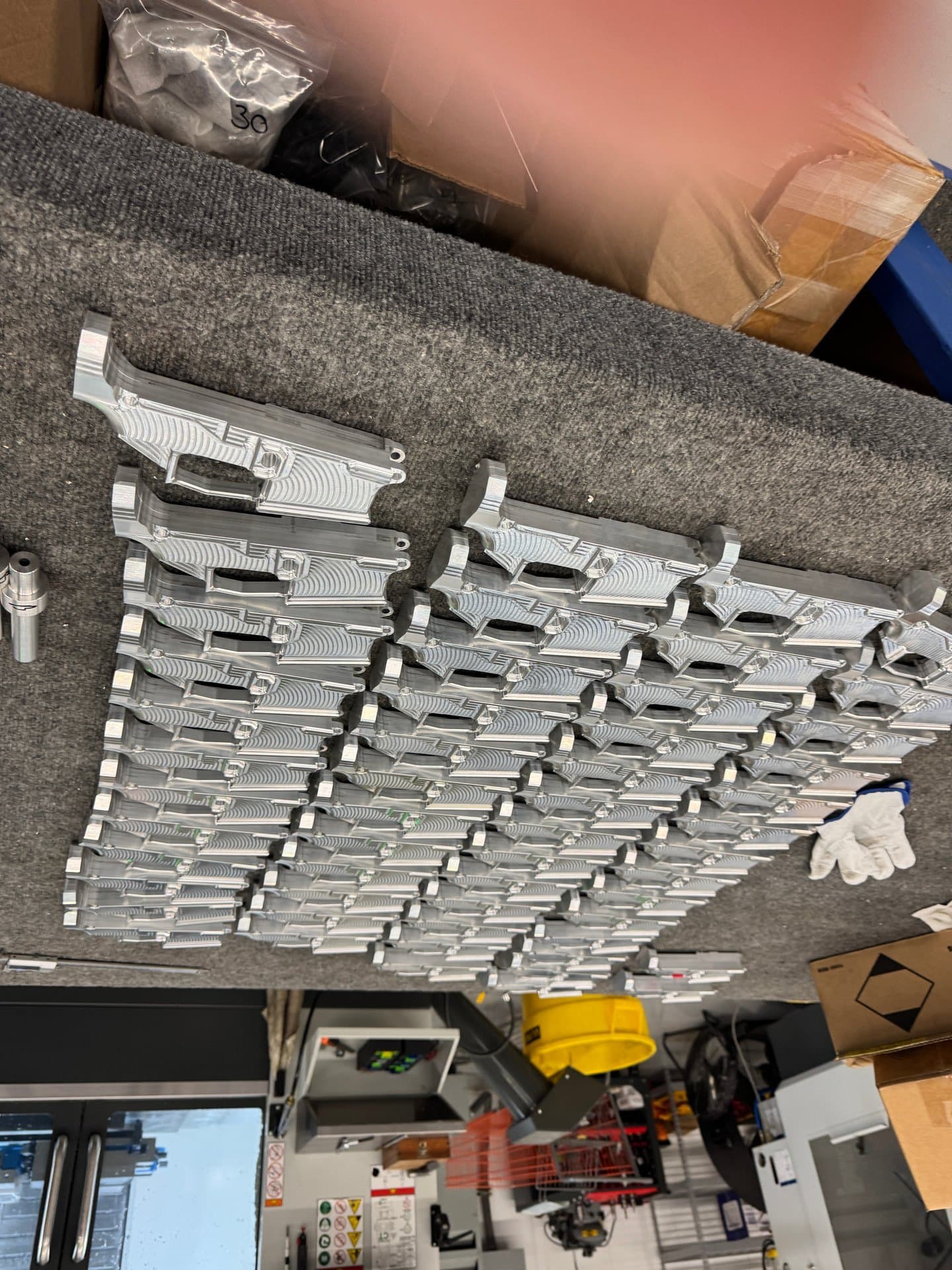 Receiver machining close-up